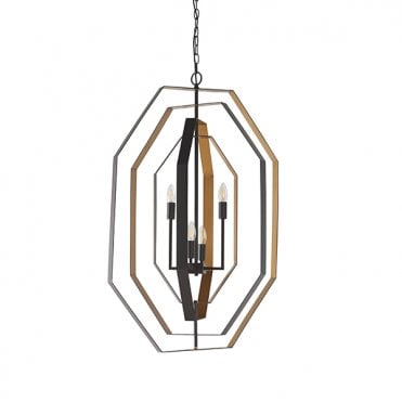 DIVERGENT Extra Large Geometric Frame Chandelier