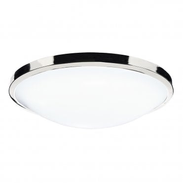 Bathroom Flush IP44 Ceiling Light Polished Chrome