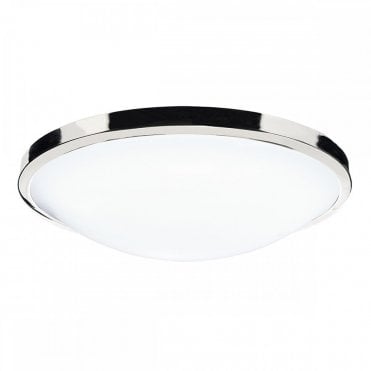 DOVER Bathroom Flush IP44 Ceiling Light Polished Chrome