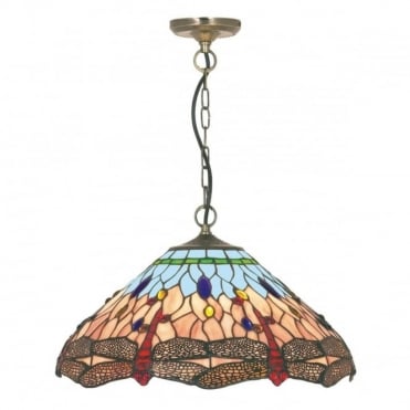 16 Tiffany Ceiling Pendant Complete With Suspension
