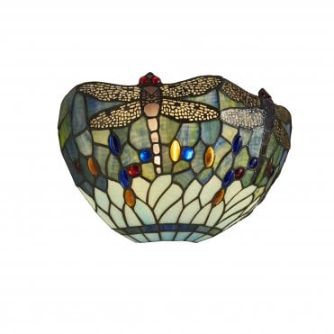 Blue Wall with Tiffany Glass
