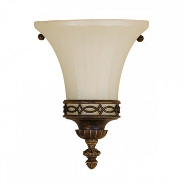 DRAWING Room Edwardian Wall Light Uplighter Walnut Opal Glass
