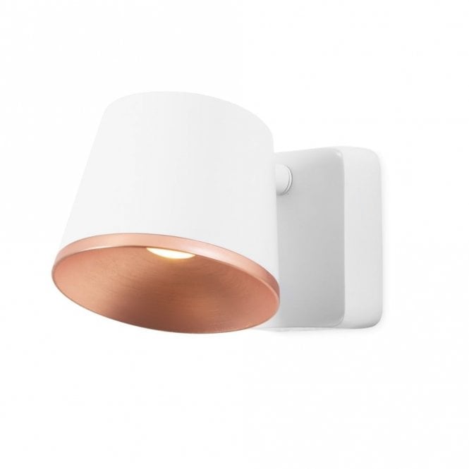 DRONE - 1 X LED Cree 7W Matte White Wall in White, Copper