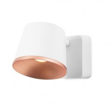 DRONE - 1 X LED Cree 7W Matte White Wall in White, Copper