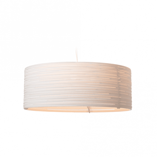 DRUM 92cm Diameter Drum Ceiling Pendant White Recycled Cardboard