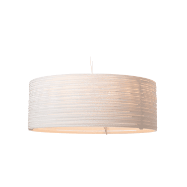 DRUM 92cm Diameter Drum Ceiling Pendant White Recycled Cardboard