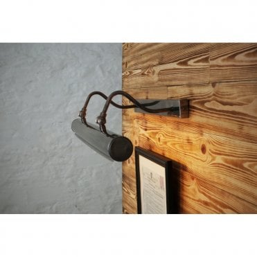 DUBLIN - 60.5Cm Solid Brass Picture Light In Antique Silver