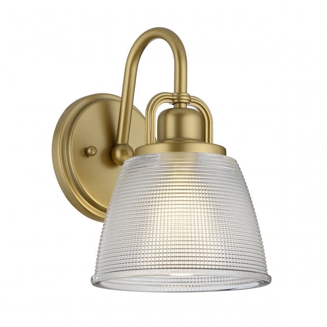 DUBLIN Bathroom Wall Light In Painted Natural Brass