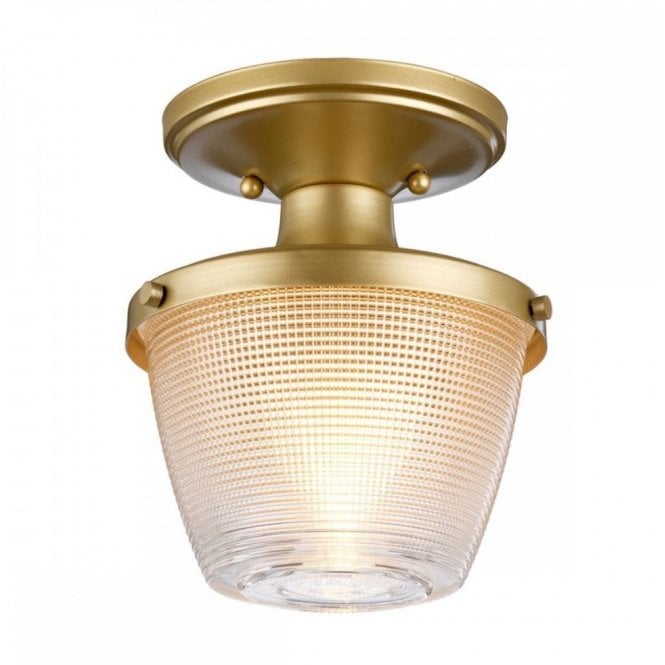 DUBLIN Semi-Flush Ceiling Light Mount in Painted Natural Brass