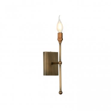 DURRELL single wall light in antique brass DHL