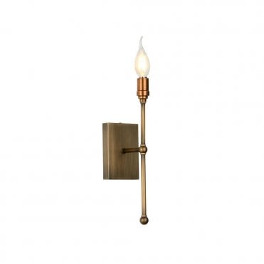 DURRELL single wall light in antique brass DHL