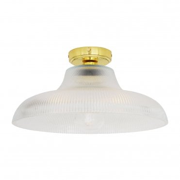 DYLAN Ceiling Industrial Bathroom Ceiling Light Polished Brass IP65