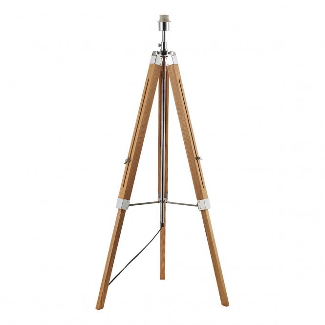 EASEL Height Adjustable Floor Lamp in wood in a Tripod Design
