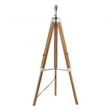 Height Adjustable Floor Lamp in wood in a Tripod Design