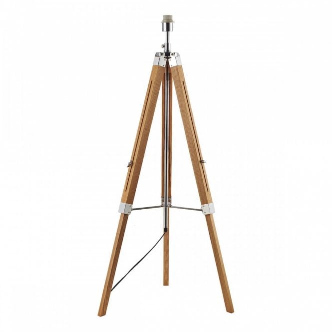 EASEL Height Adjustable Floor Lamp in wood in a Tripod Design