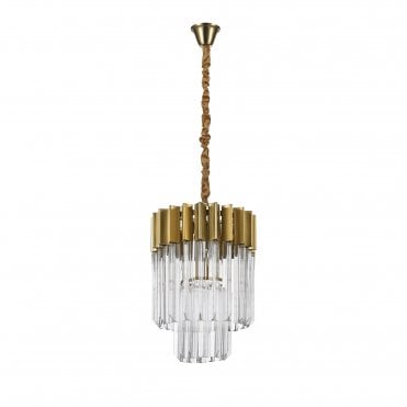 ECHELONS Brass/Glass Ceiling Pendant Light