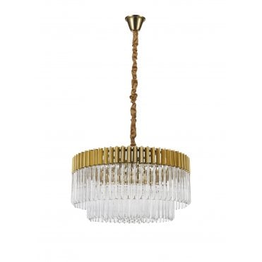 Brass/Glass Ceiling Pendant Light