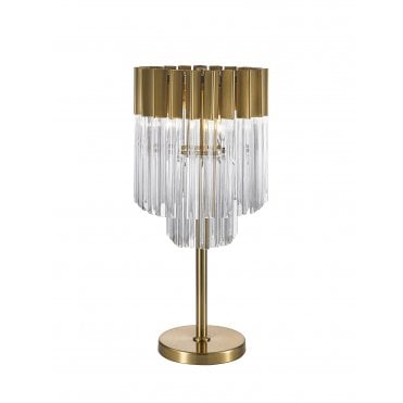 ECHELONS Brass/Glass Table Lamp