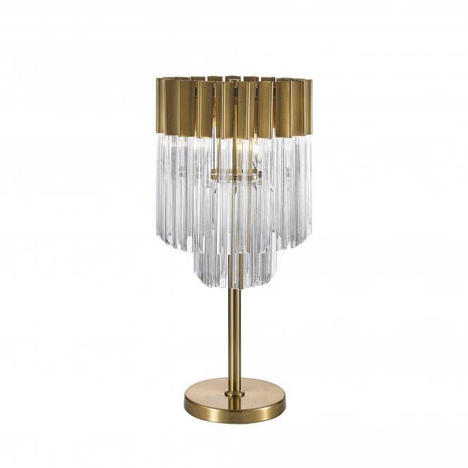 ECHELONS Brass/Glass Table Lamp