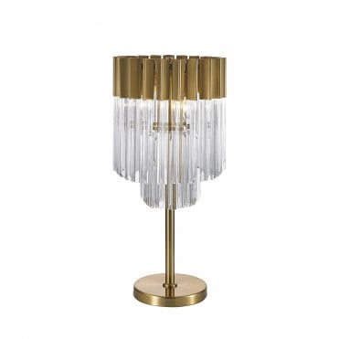 ECHELONS Brass/Glass Table Lamp