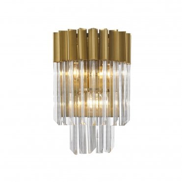ECHELONS Brass/Glass Wall Light
