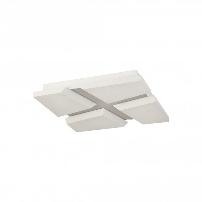 EDGY 50W LED Flush Square Ceiling Light Fitting Sand White