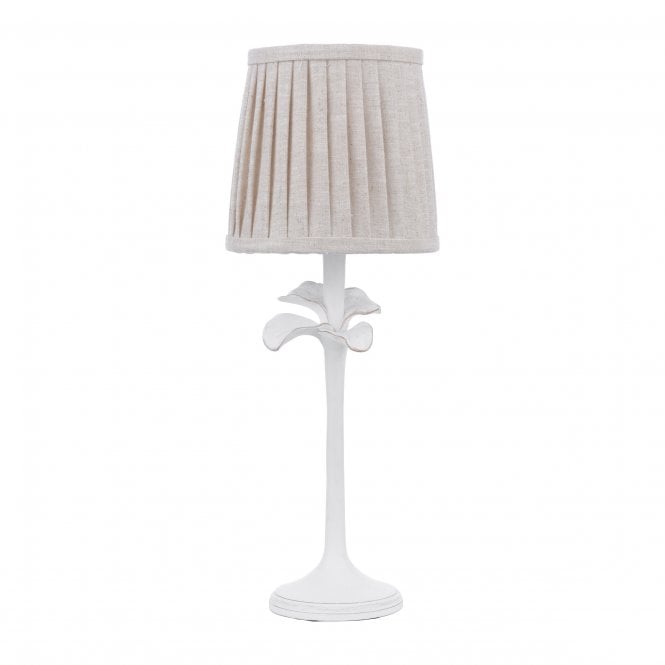 Eleni Table Lamp - Matt White with Pleated Shade