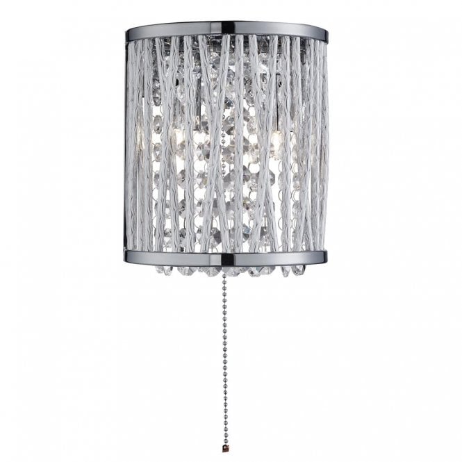 ELISE 2 LIGHT WALL LIGHT WITH CHROME AND CRYSTAL