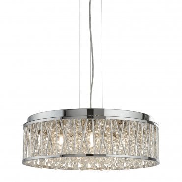 7 light chrome and crystal light 
