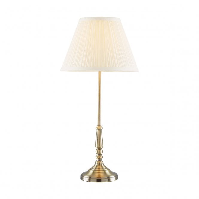 ELLIOT Table Lamp in Antique Brass with White Shade