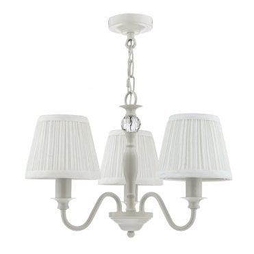 Ellis Grey 3 Light Pendant with Ivory Shades