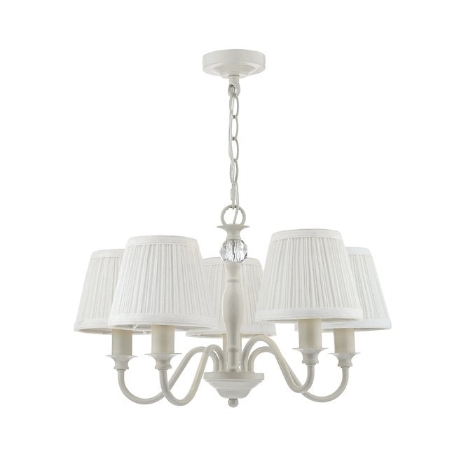 Ellis Grey 5 Light Pendant with Ivory Shades