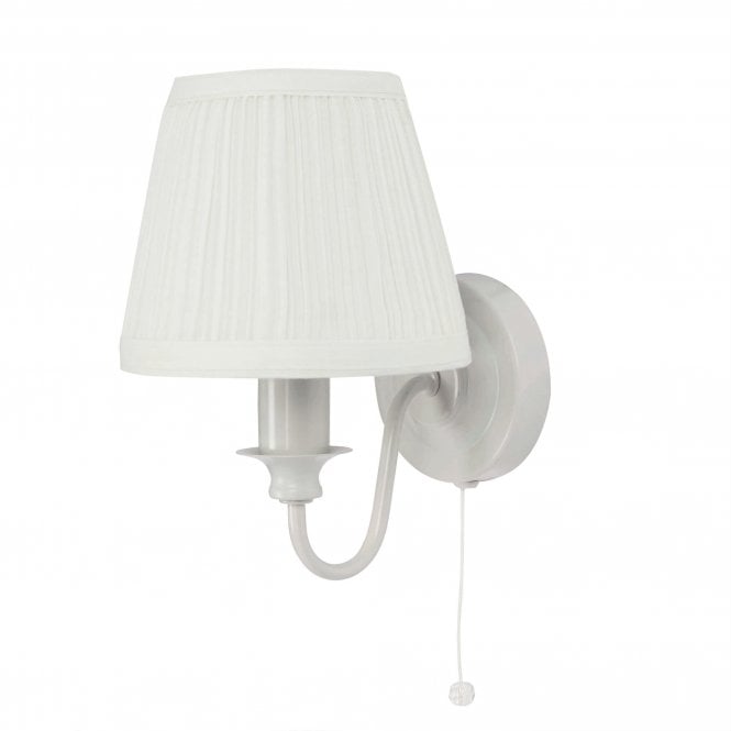 Ellis Grey Wall Light with Ivory Shade