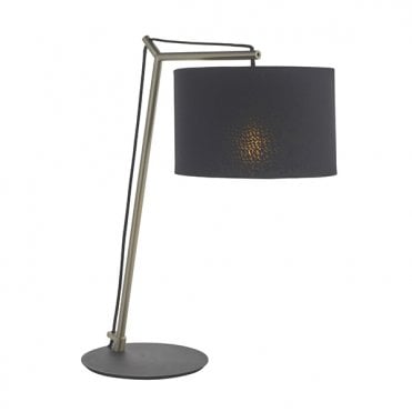 ELONGATE Angular Table Light In Matt Nickel With Black Shade