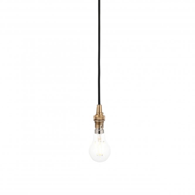 Eltham Suspension - Brass with Black Cable