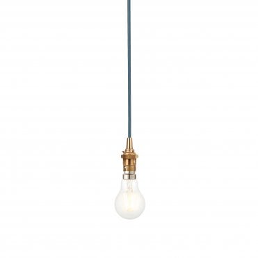 Eltham Suspension - Brass with Blue Cable