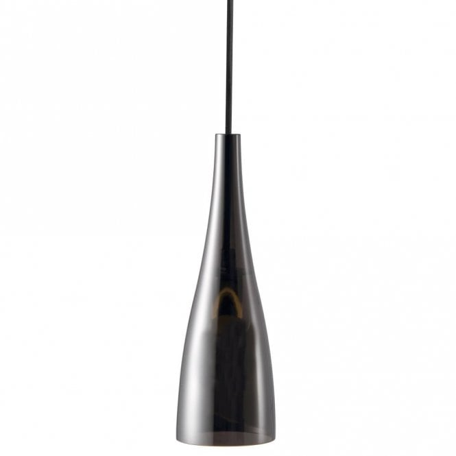 EMBLA - Sleek Modern Tapered Smokey Glass Ceiling Pendant