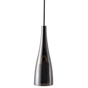 EMBLA - Sleek Modern Tapered Smokey Glass Ceiling Pendant