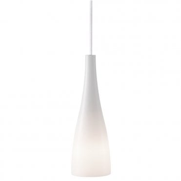 EMBLA - Sleek Modern Tapered White Glass Ceiling Pendant