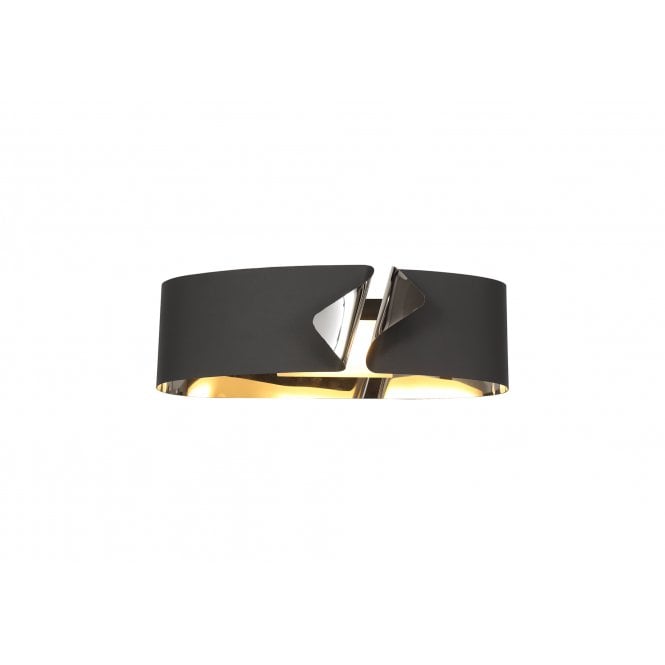 ENGAGE LED Wall Light 3000K Sand Anthracite/Polished Chrome