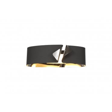 ENGAGE LED Wall Light 3000K Sand Anthracite/Polished Chrome