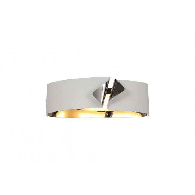 ENGAGE LED Wall Light 3000K Sand White/Polished Chrome
