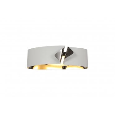 ENGAGE LED Wall Light 3000K Sand White/Polished Chrome