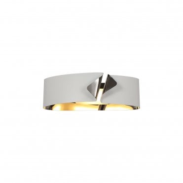 ENGAGE LED Wall Light 3000K Sand White/Polished Chrome