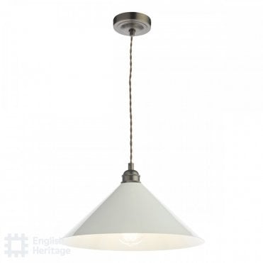 English Heritage Audley End Single Pendant Bronze & Cream