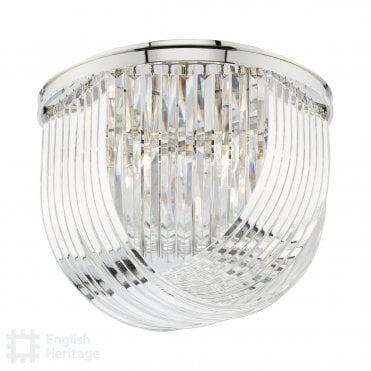 rounded crystal flush light