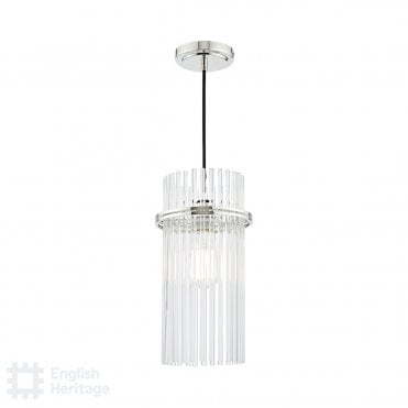 narrow crystal single ceiling pendant