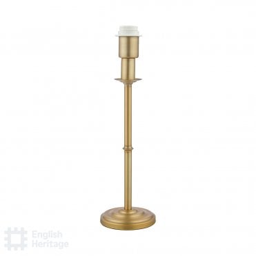 aged brass candlestick style table lamp base