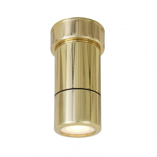 ENNIS Bathroom Surface Mounted Spotlight Ceiling Light | Polished Brass IP44