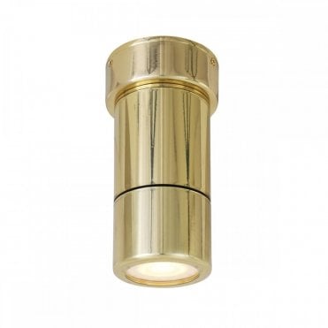 ENNIS Bathroom Surface Mounted Spotlight Ceiling Light | Polished Brass IP44